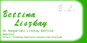 bettina liszkay business card